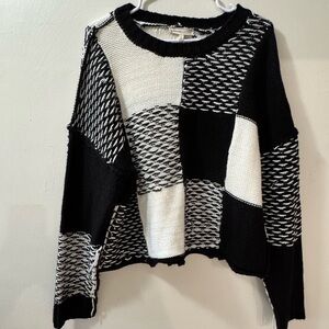 Gilded Intent Checkered Sweater